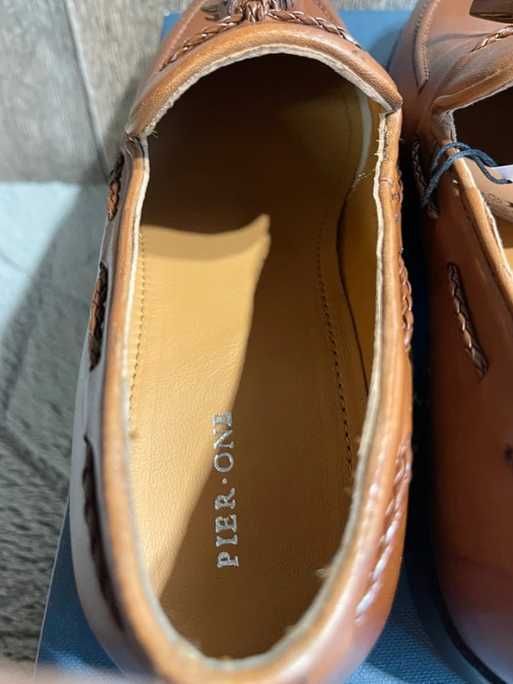 Skórzane buty mokasyny Pier One 40
