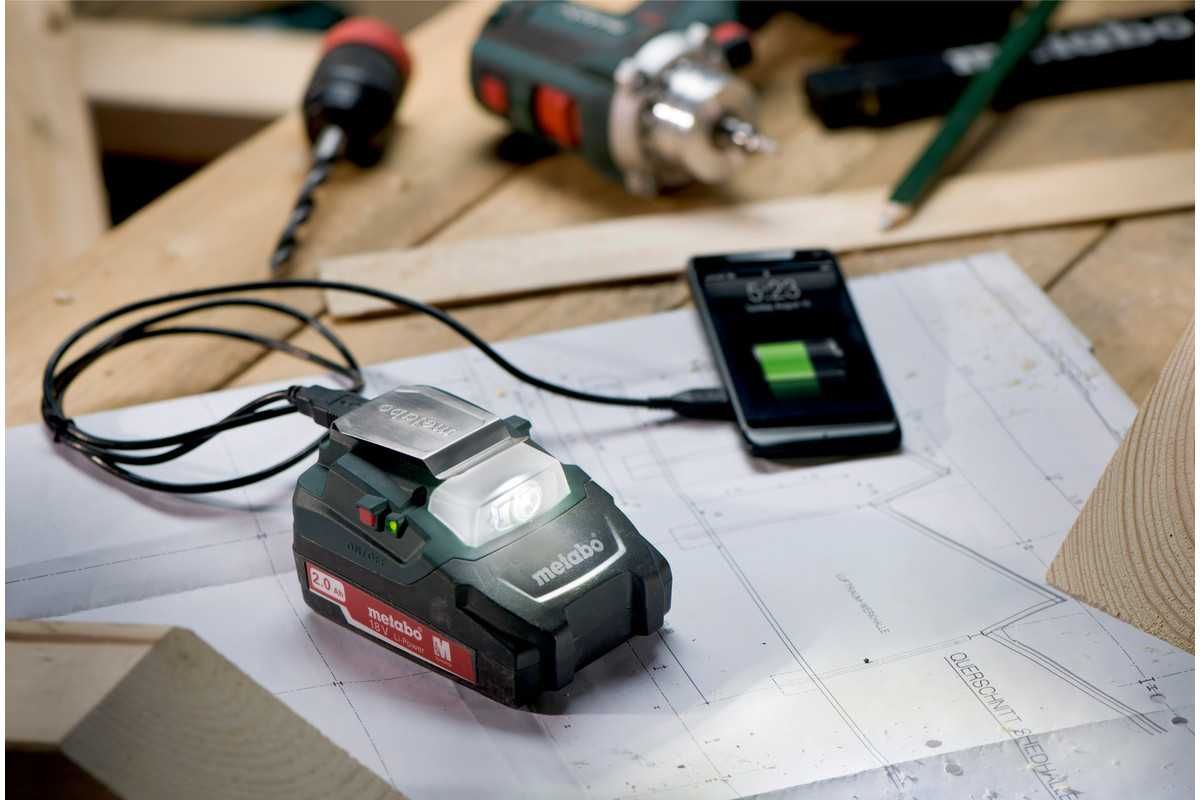 Adapter USB do Akumulatorów Metabo/CAS Metabo PA 14.4-18 LED-USB