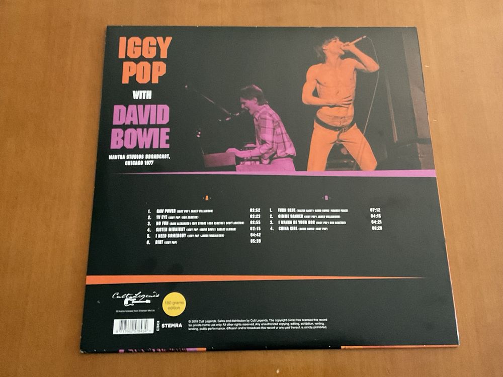 Iggy Pop with David Bowie - Mantra Studios Broadcast Vinil