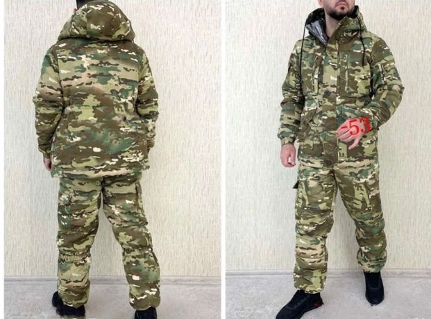 Мультикам Зима Бушлат,штани з утпелювачем Горка військовий костюм