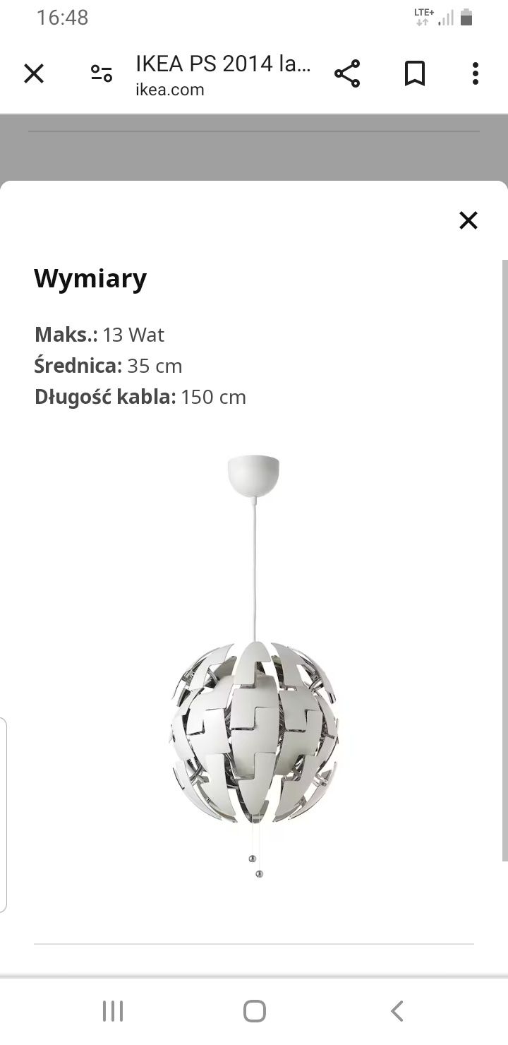 Lampa wisząca IKEA