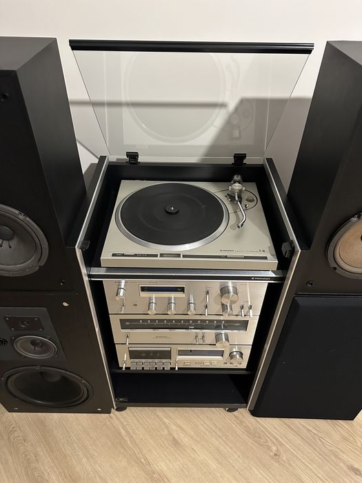 Zestaw stereo Pioneer SA-508 TX-608 CT-F600 Kolumny CS-434 szafkaAudio