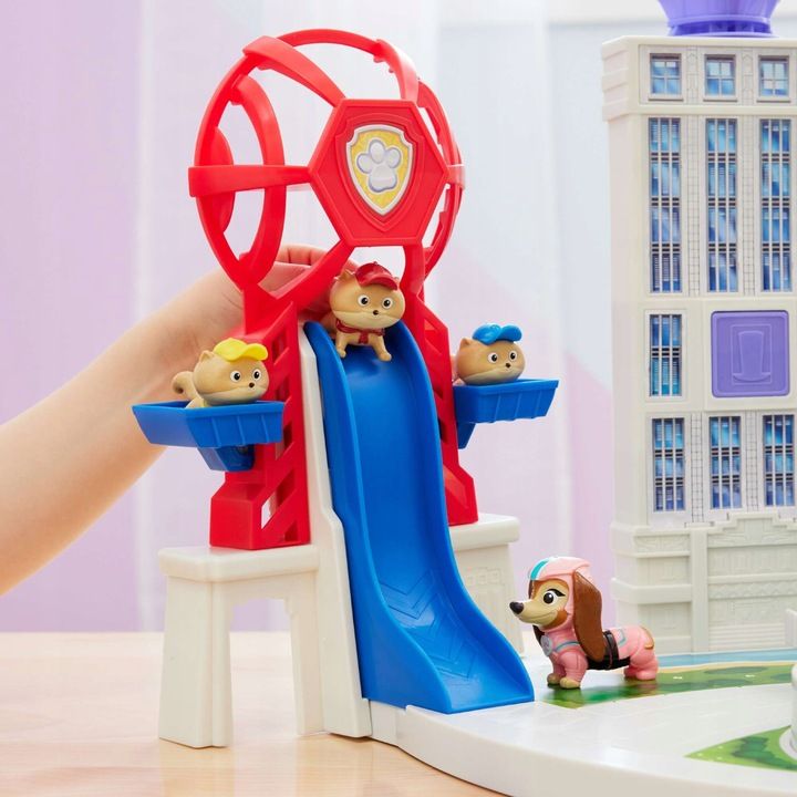 Psi Patrol Mighty Movie Zestaw Baza Miasto Liberty I Poms 4 Figurki