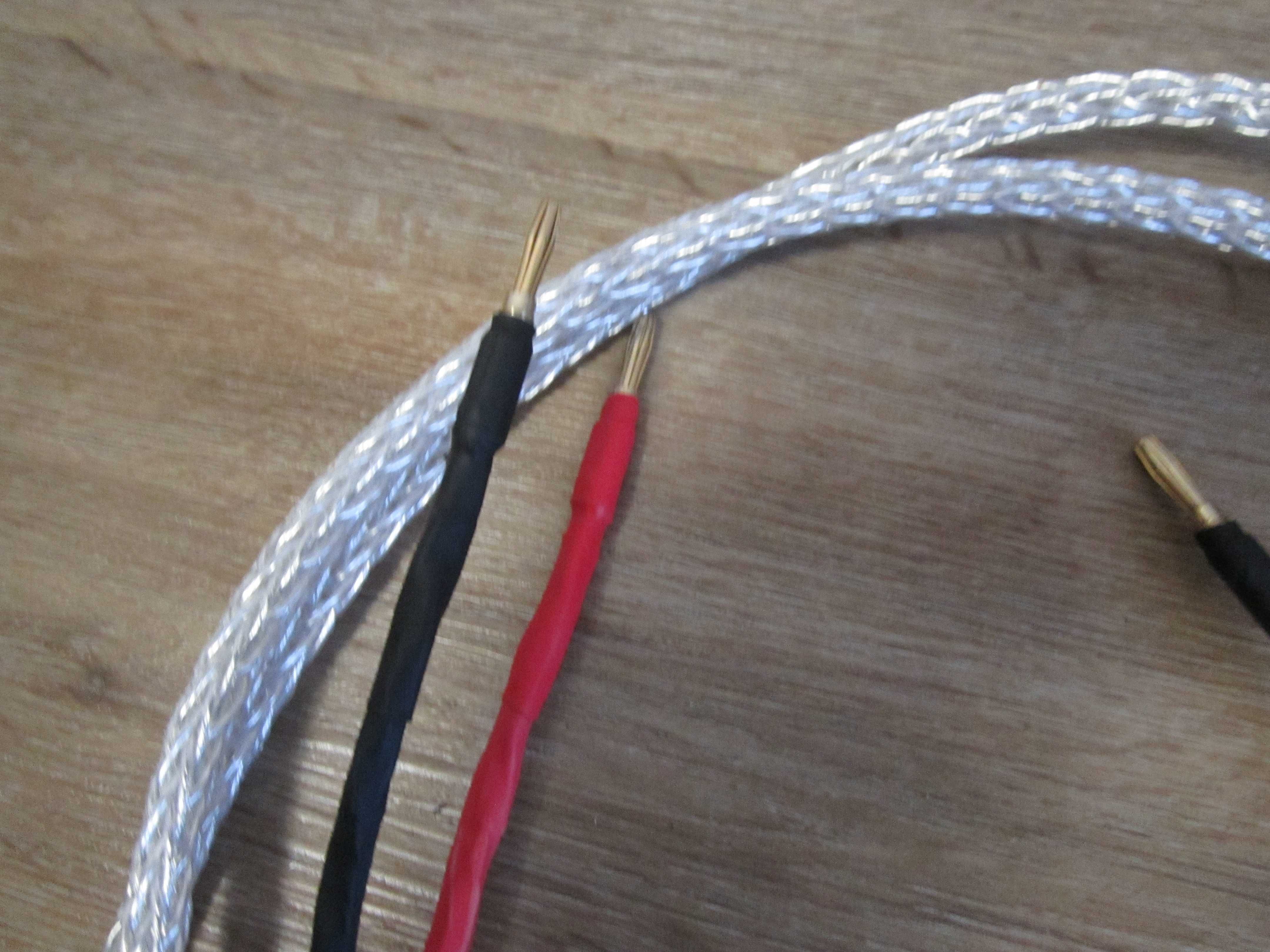 Silver Kabel głośnikowy plecionka  KIMBER.  OCC. 2x3 m. wtyk banan