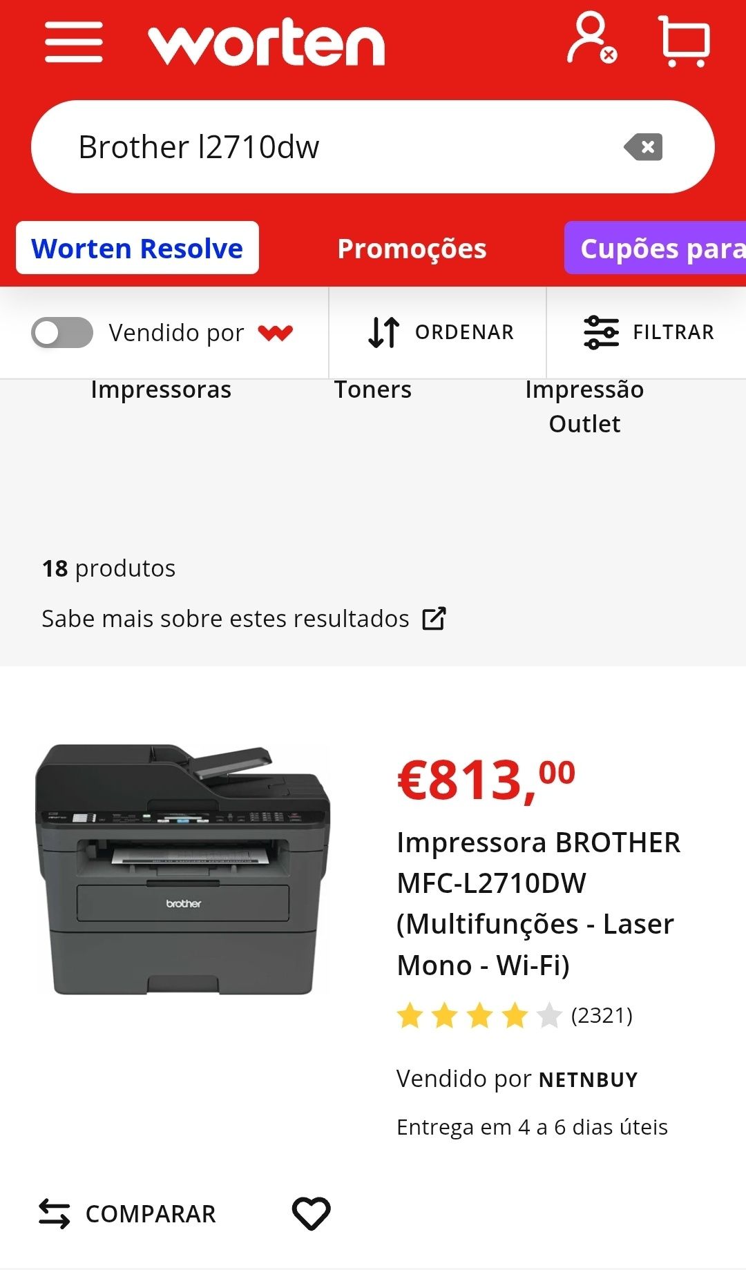 Impressora Brother MFC-L2710DW
