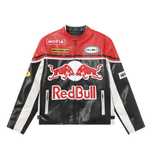 Kurtka Skórzana Red Bull Vintage Motocyklowa RedBull UNIKAT