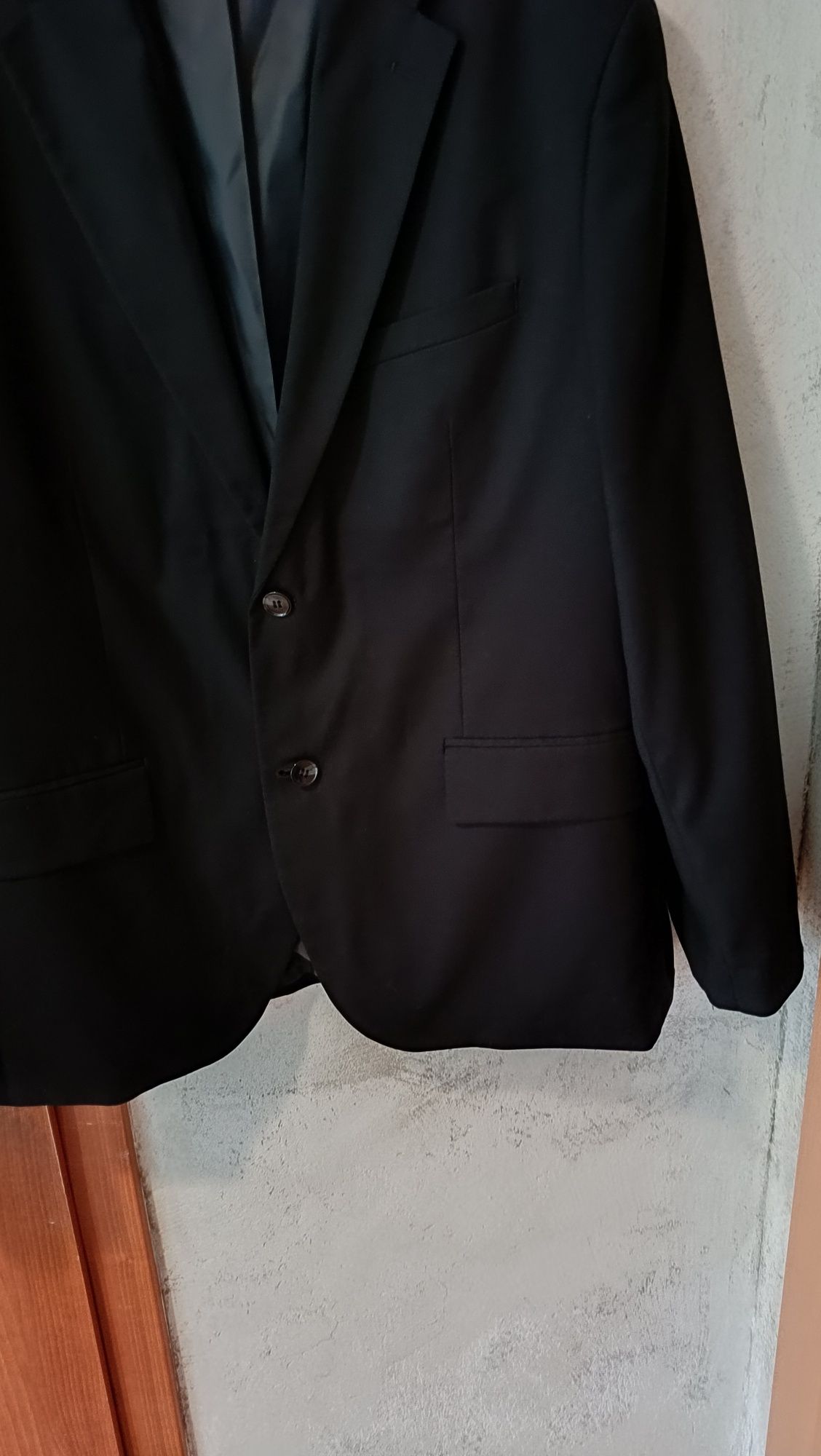 H&M czarna marynarka slim fit garnitur
