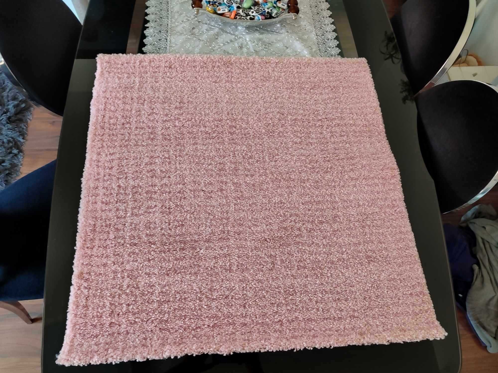 NOWY różowy DYWAN LANGSTED rug low pile, 80x80 cm Pink IKEA