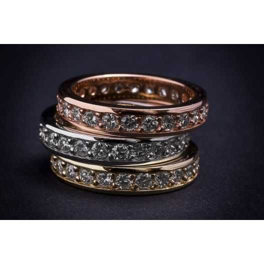 LUXURYBANDS Obrączka z brylantami 1.00ct
