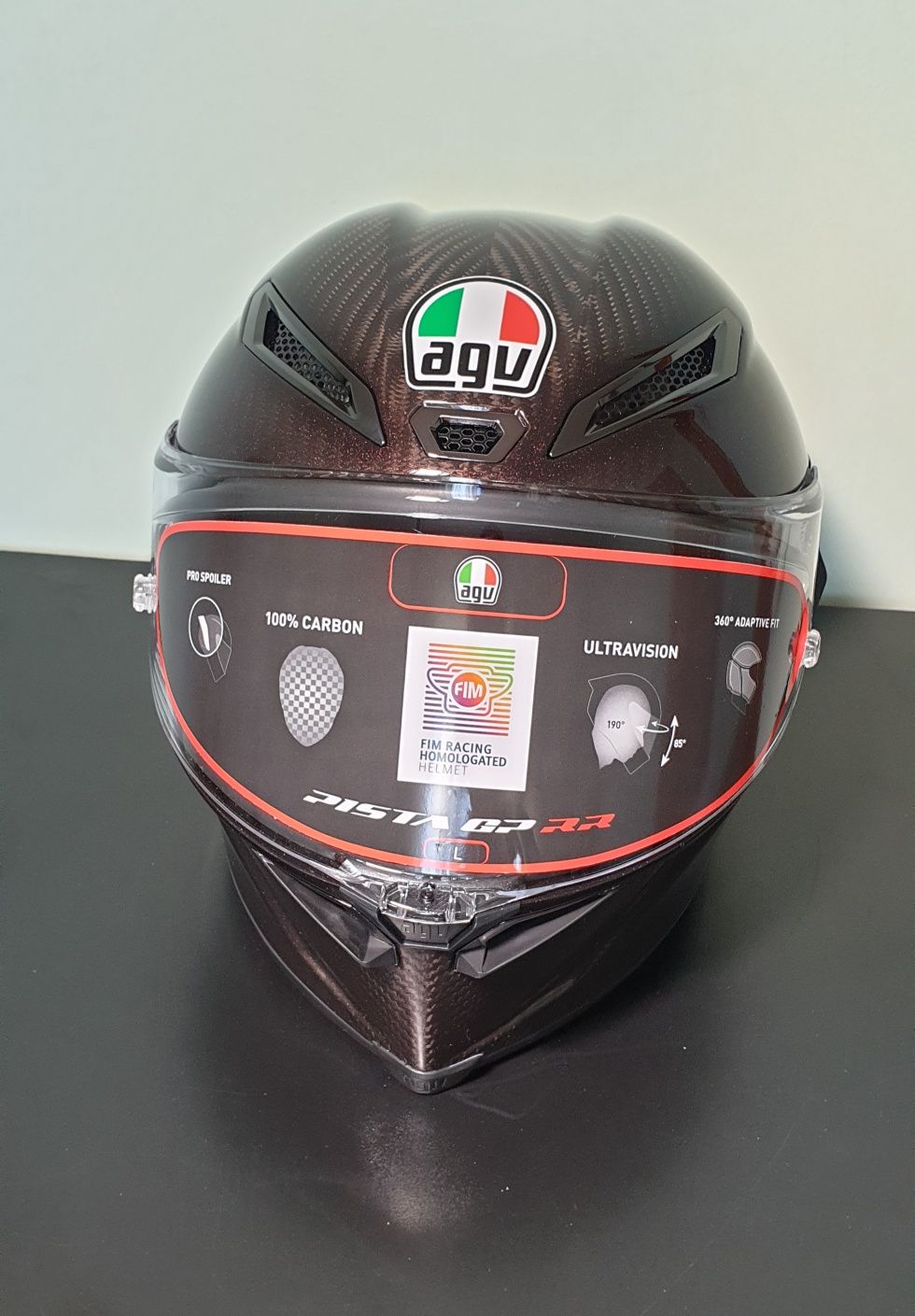 AGV Pista GP RR Mono Red Carbon. Шлем.  Шолом.