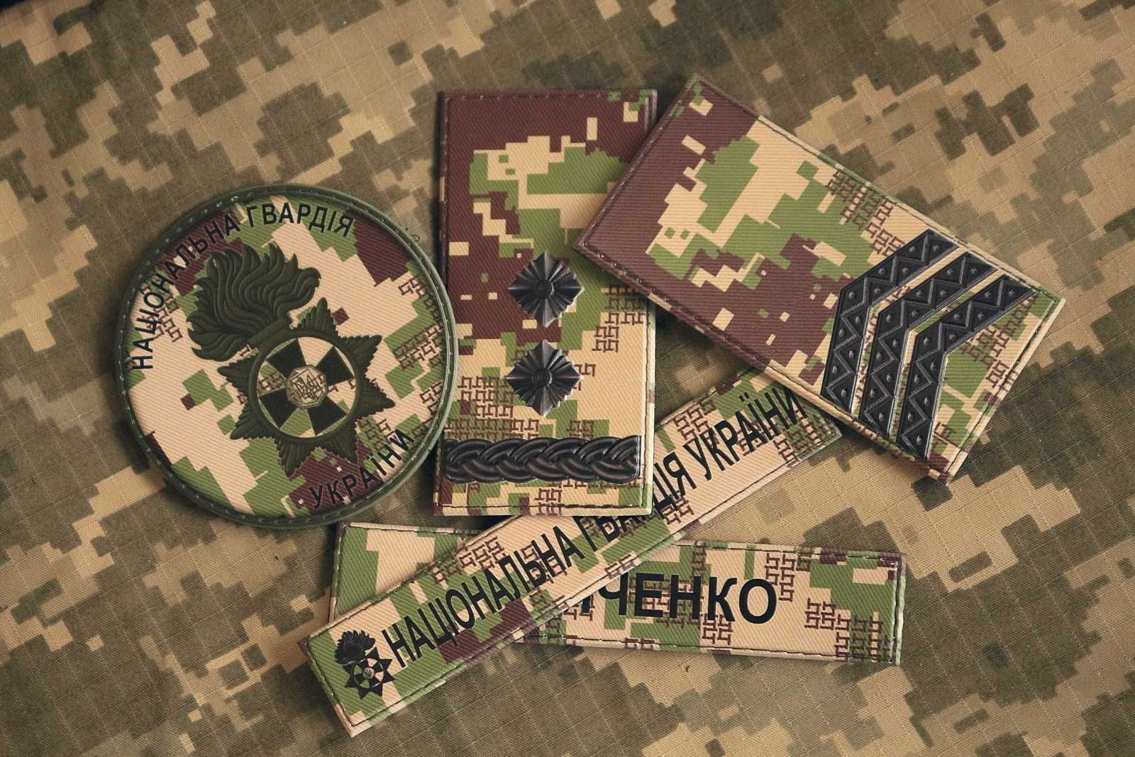 Погоны НГУ (ПВХ, резиновые) хищник с 3D рисунком