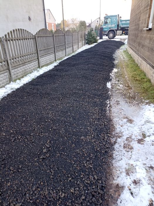 Żużel Gruby Szlaka Kruszywa Drogowe Żwir Destrukt Piach Ziemia Dostawa