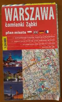 Mapa Warszawa Ząbki Łomianki Plan Miasta jak nowa 1:26 000 zafoliowany