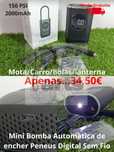 Mini Bomba de encher Pneus digital sem fios
