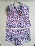 Komplet tankini w kwiaty rozm ang 14,eur 42