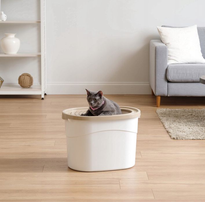 Nowa ‼️ super Kuweta IRIS• Dla Kota Wejście Od Góry / Bez Przywierania