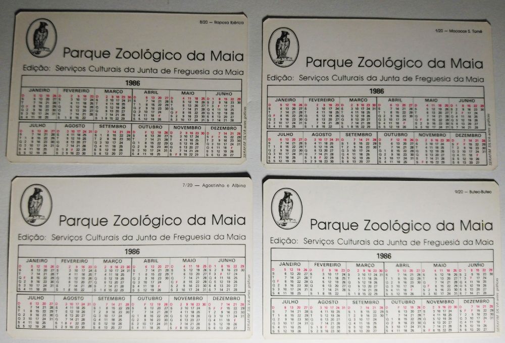 Calendários de Bolso - vários temas - Alf, Porto, Animais