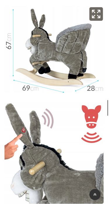 Konik bujany Sapphire Kids SK-41 - interaktywny osiołek