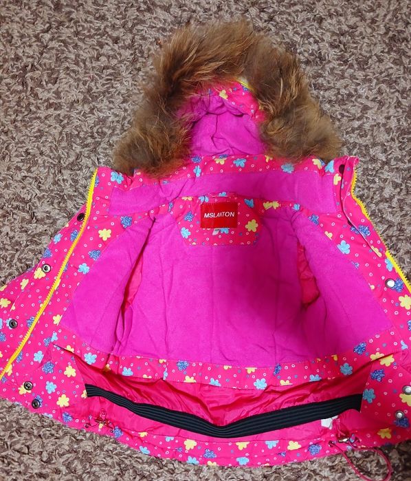 Зимовий комбінезон для дівчинки 74-80см