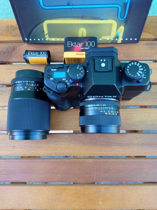 CONTAX ST Camera plus Zeiss T* Optics 35/135 - Serie 1 Vivitar !NOVO!