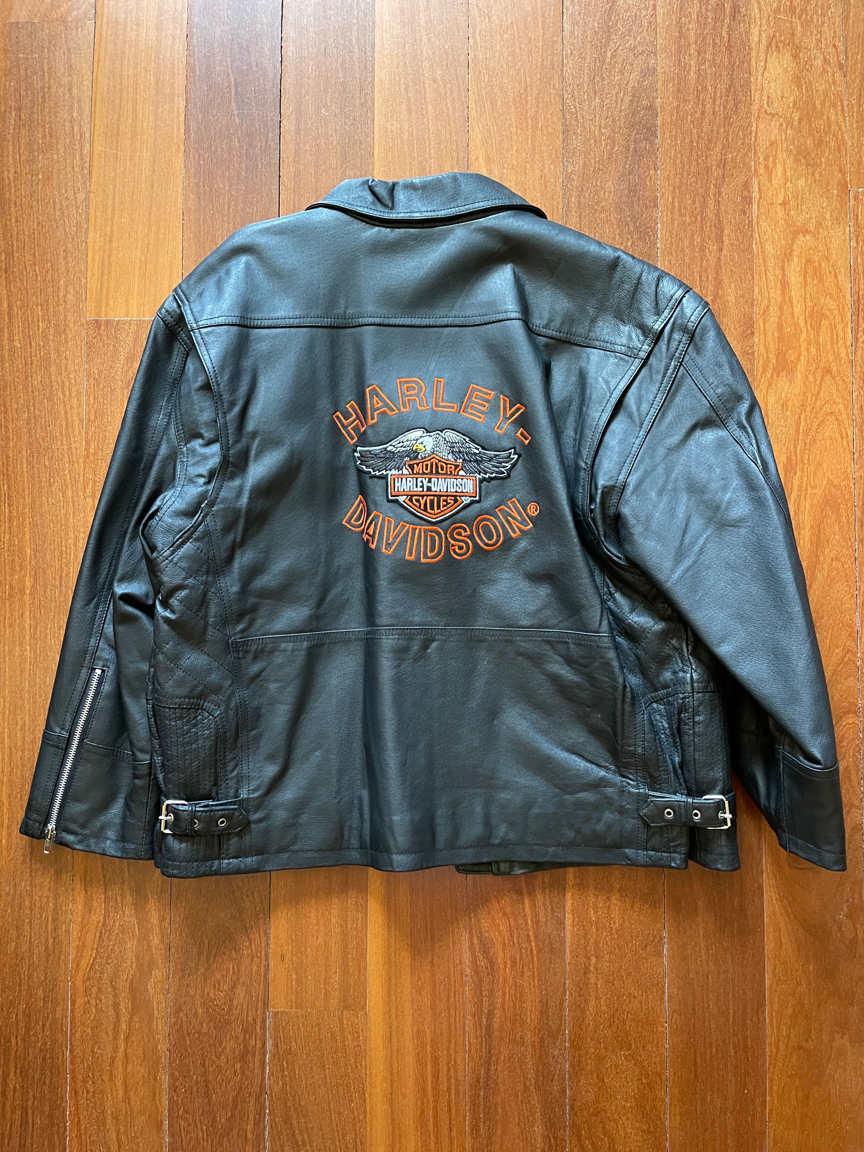 Casaco Retro de Pele Original Harley Davidson