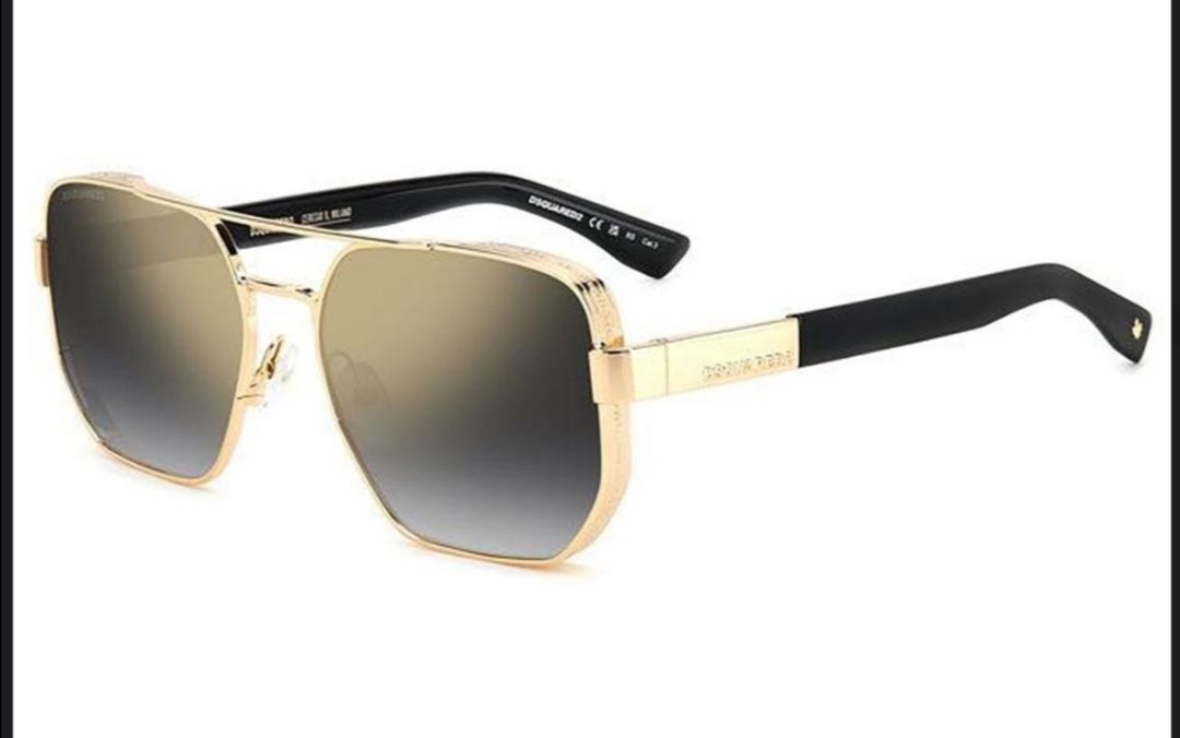 Dsquared2 Okulary przeciwsłoneczne D20083/S Oryginał 58 złote męskie