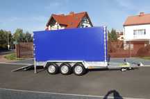 SAN-CAR  gratisy SAN-CAR Przyczepa Pod Koparkę 4,0m X 1,85m , 3500 DMC , 3 Osie