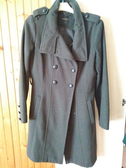 Płaszcz damski khaki#Prochowiec #butelkowa zieleń # militarny#Reserved