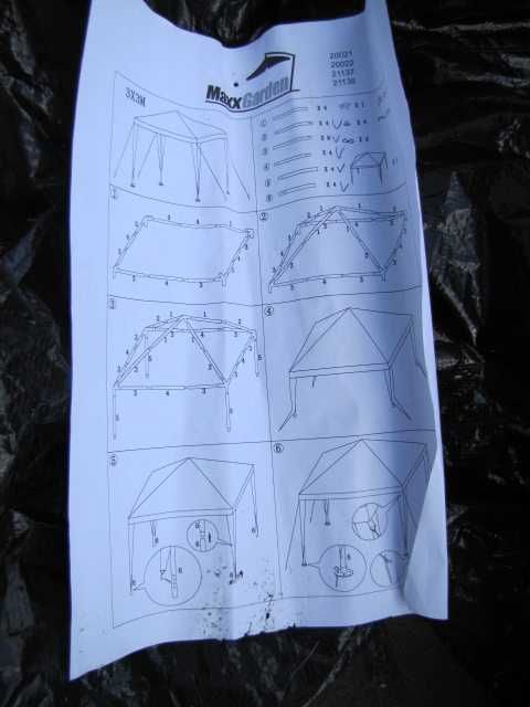 Pawilon ogrodowy namiot imprezowy MaxxGarden Pawilon 3x3m wodoszczelny
