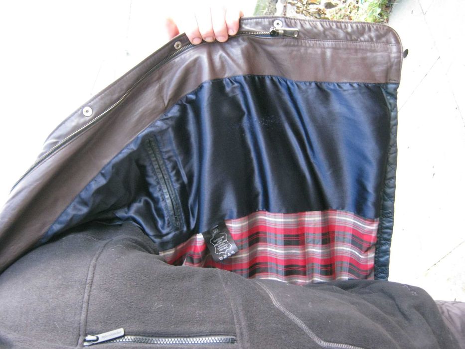 Куртка мужская натуральная кожа размер 60, синяя