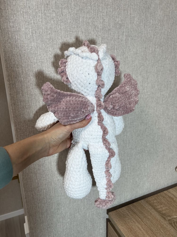 Вʼязана іграшка дракон плюшевий HANDMADE
