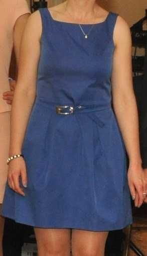 Sukienka koktajlowa wieczorowa niebieska