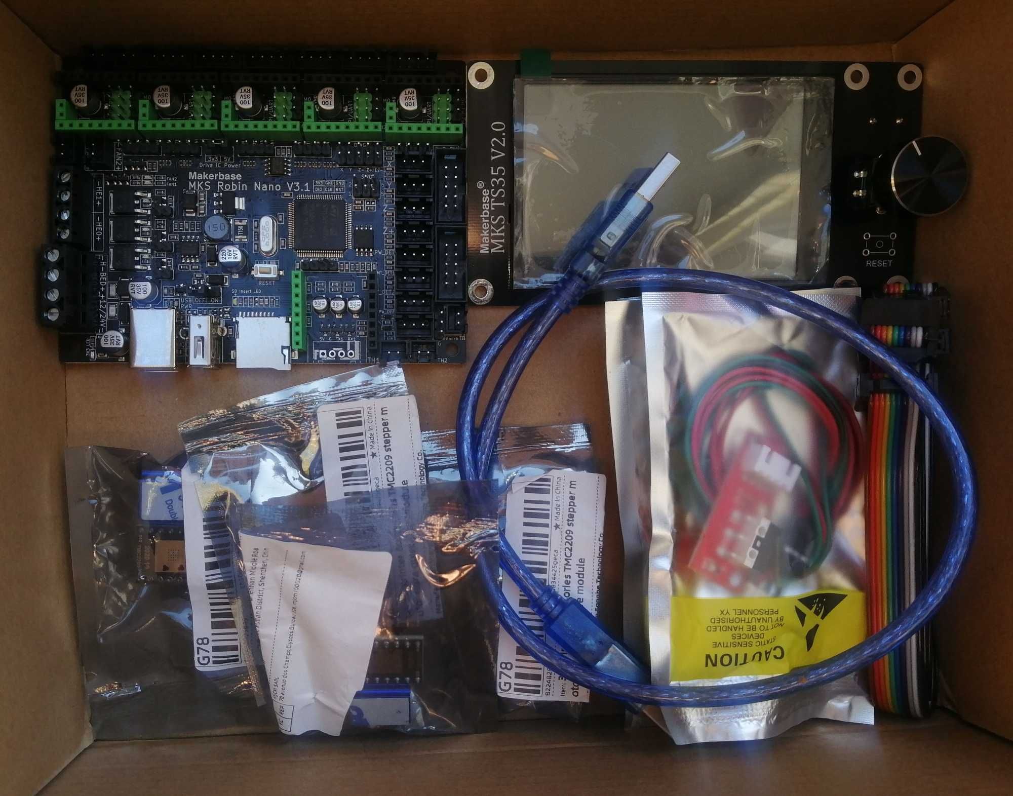 Плата 3D Принтера MKS Robin Nano V3.1 + TMC2209 + MKS TS35 V2