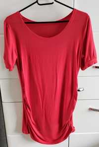 Czerwona koszulka ciążowa r. S/M
