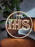 IHS neon ledon Led napis ledowy pierwsza komunia święta