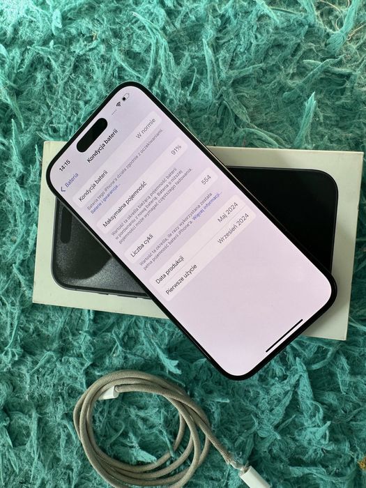 iPhone 15 PRO zbita klapka! 91% baterii
