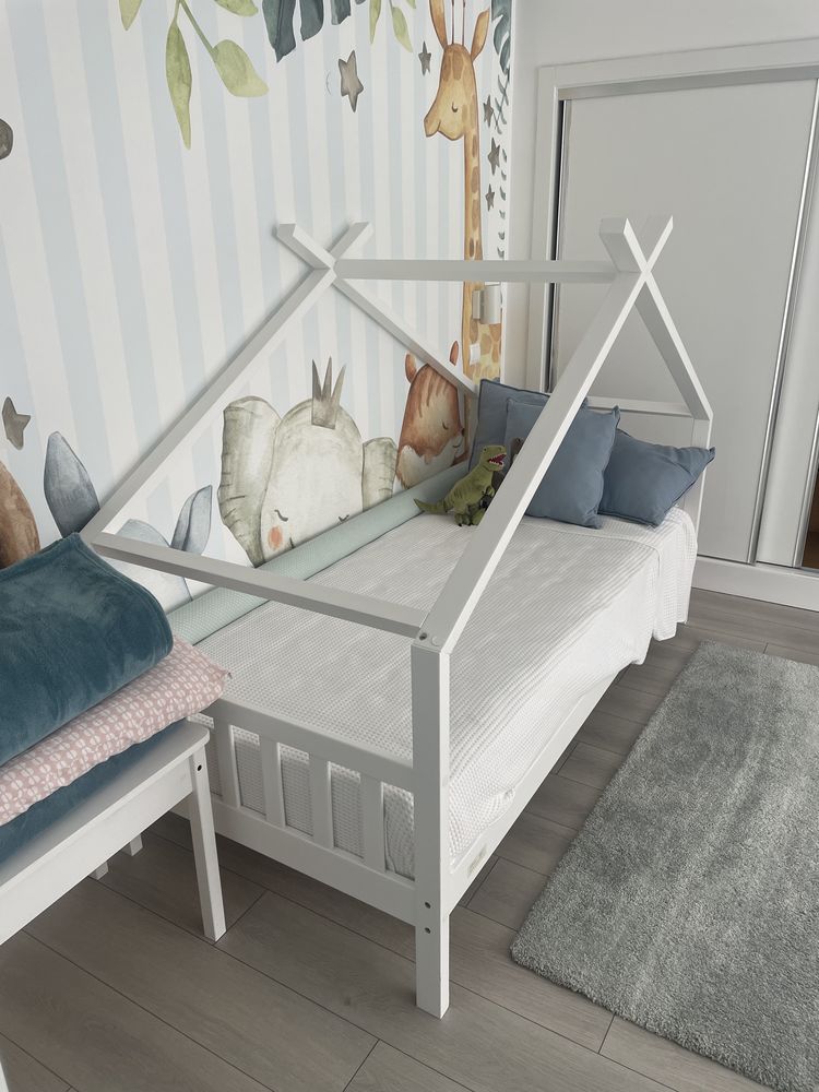 Cama cabana Montessori Branco Crianca 200x90cm