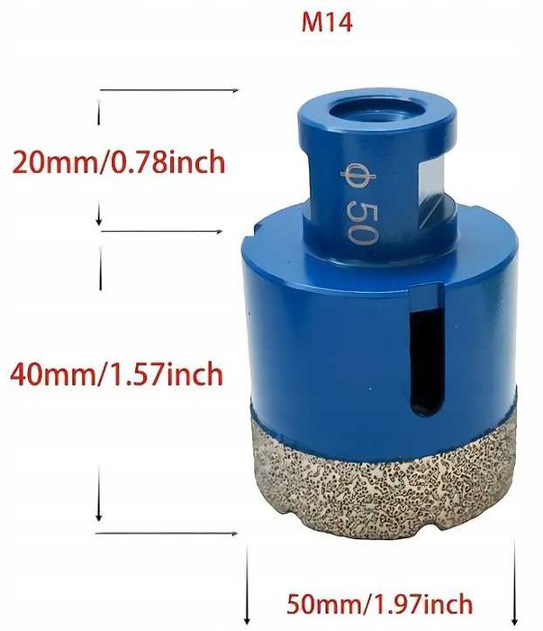 Zestaw Otwornice Koronki Wiertła Diamentowe do Gresu Płytek WALIZKA