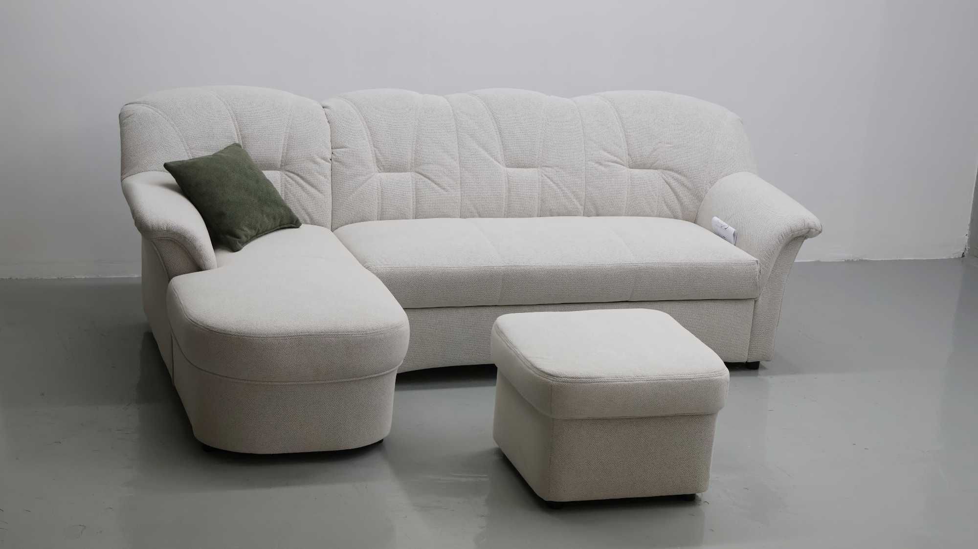 THD NOWY narożnik z funkcją spania + pufa KANAPA sofa rogówka tkanina