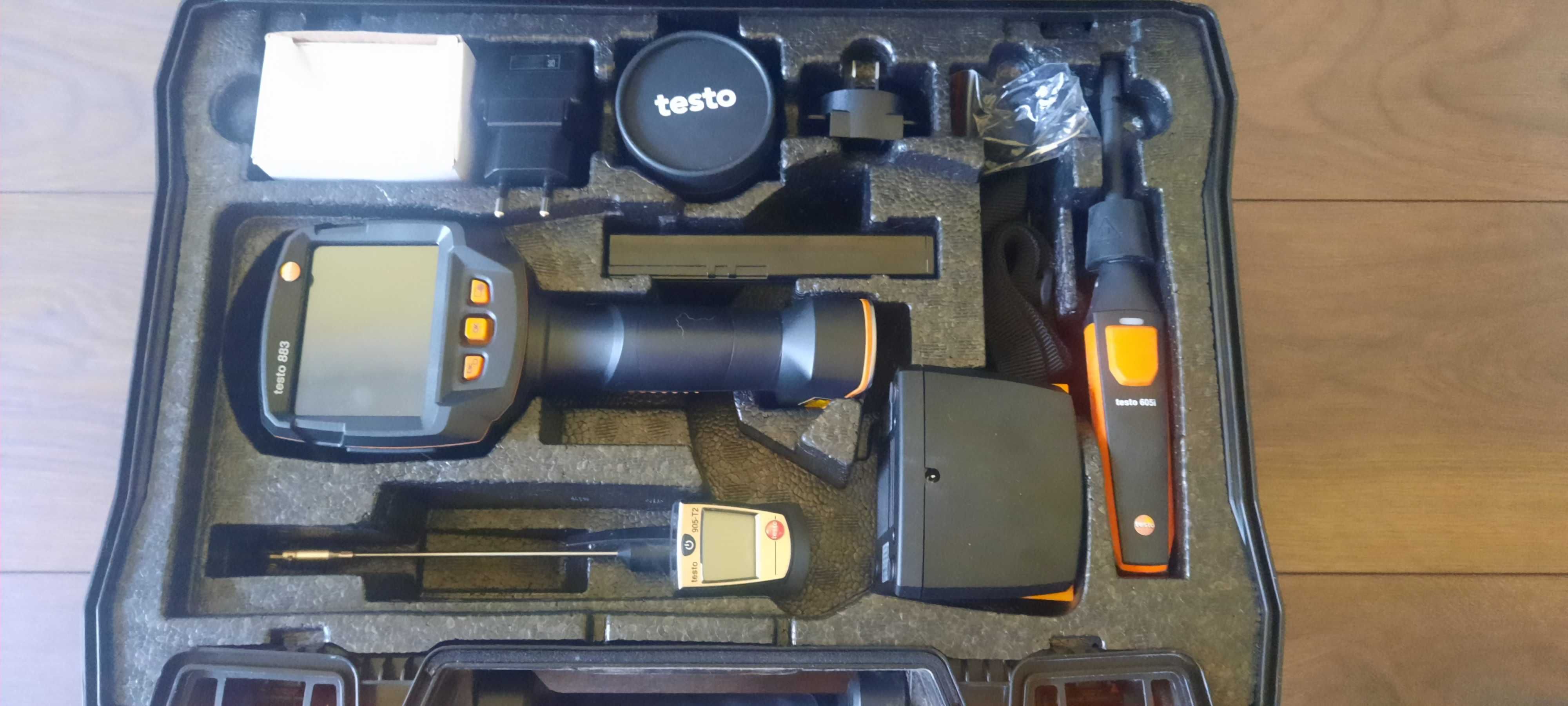 Kamera termowizyjna TESTO 883 + miernik temperatury + termohigrometr