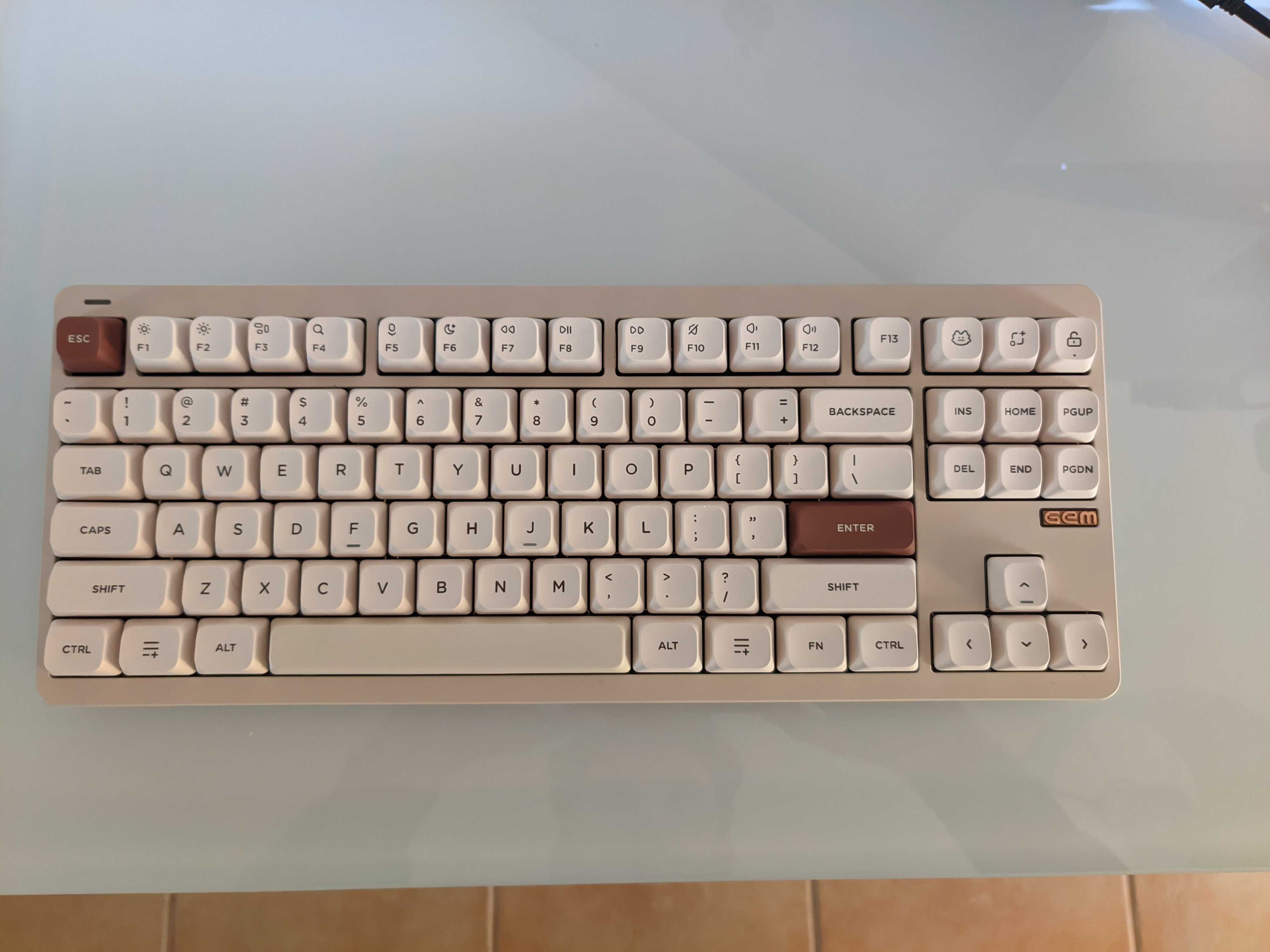 Teclado Mecânico Custom NuPhy Gem80 | Como Novo | RGB | Wireless