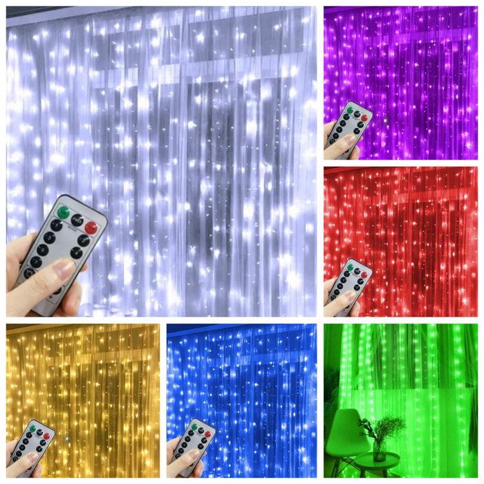 Гирлянда штора 3*3 с крючками гірлянда шторка Usb подсветка новогодняя