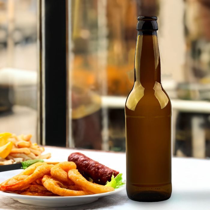 Zestaw 50 sztuk - butelka na piwo cydr- 330 ml - 0,33 l - brązowa