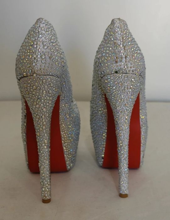 Sapatos Christian Louboutin DAFFODILE 160 SWAROVSKI SILVER