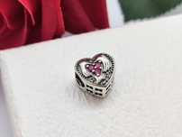 Charm's srebrny dwustronny rodzice i dziecko srebro S925