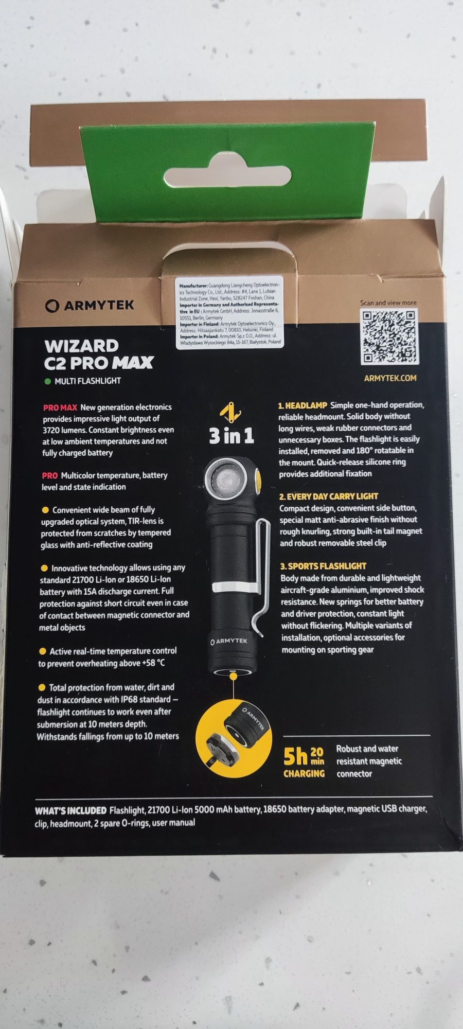 Latarka Armytek Wizard C2 Pro Max - ok. 4000 lumenów