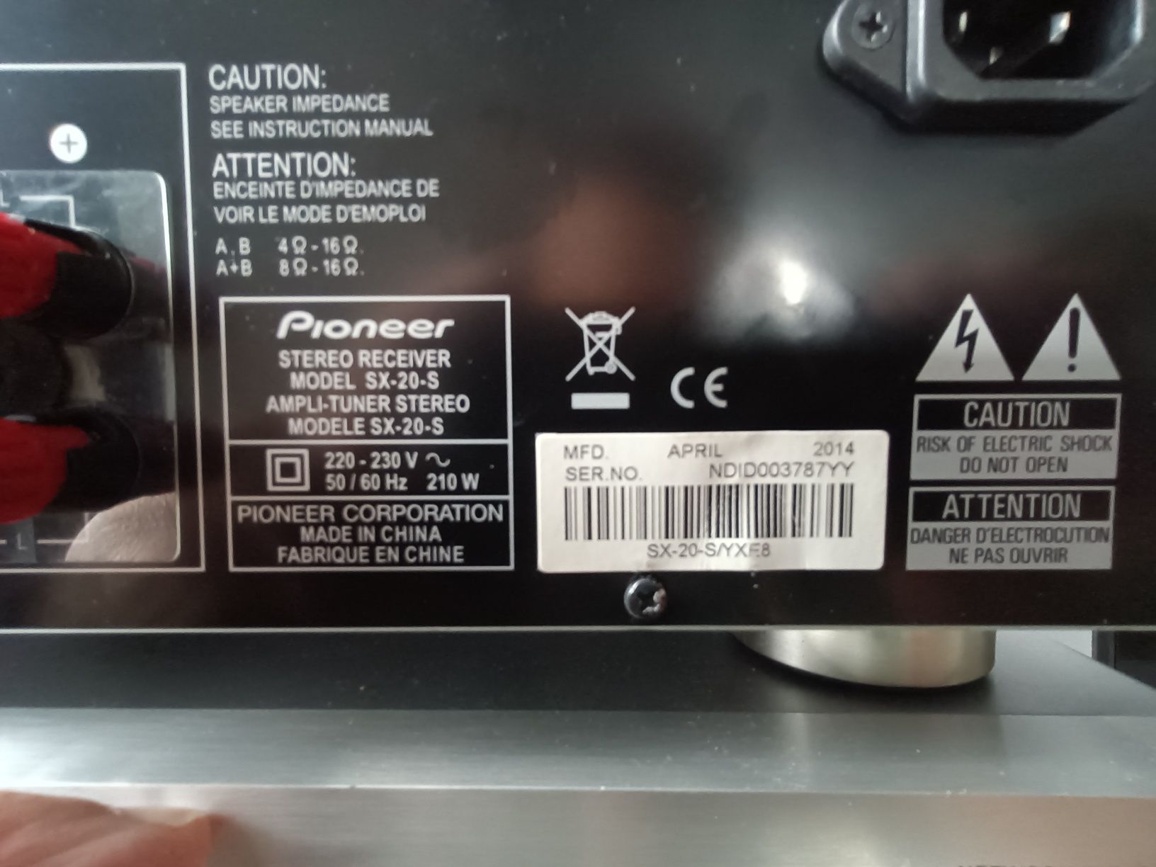 Amplituner Pioneer SX-20 ładny