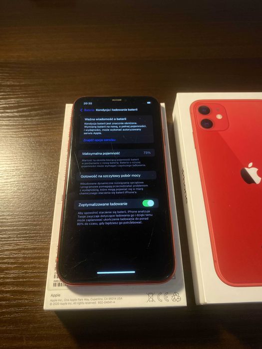 iPhone 11 128GB czerwony + etui gratis