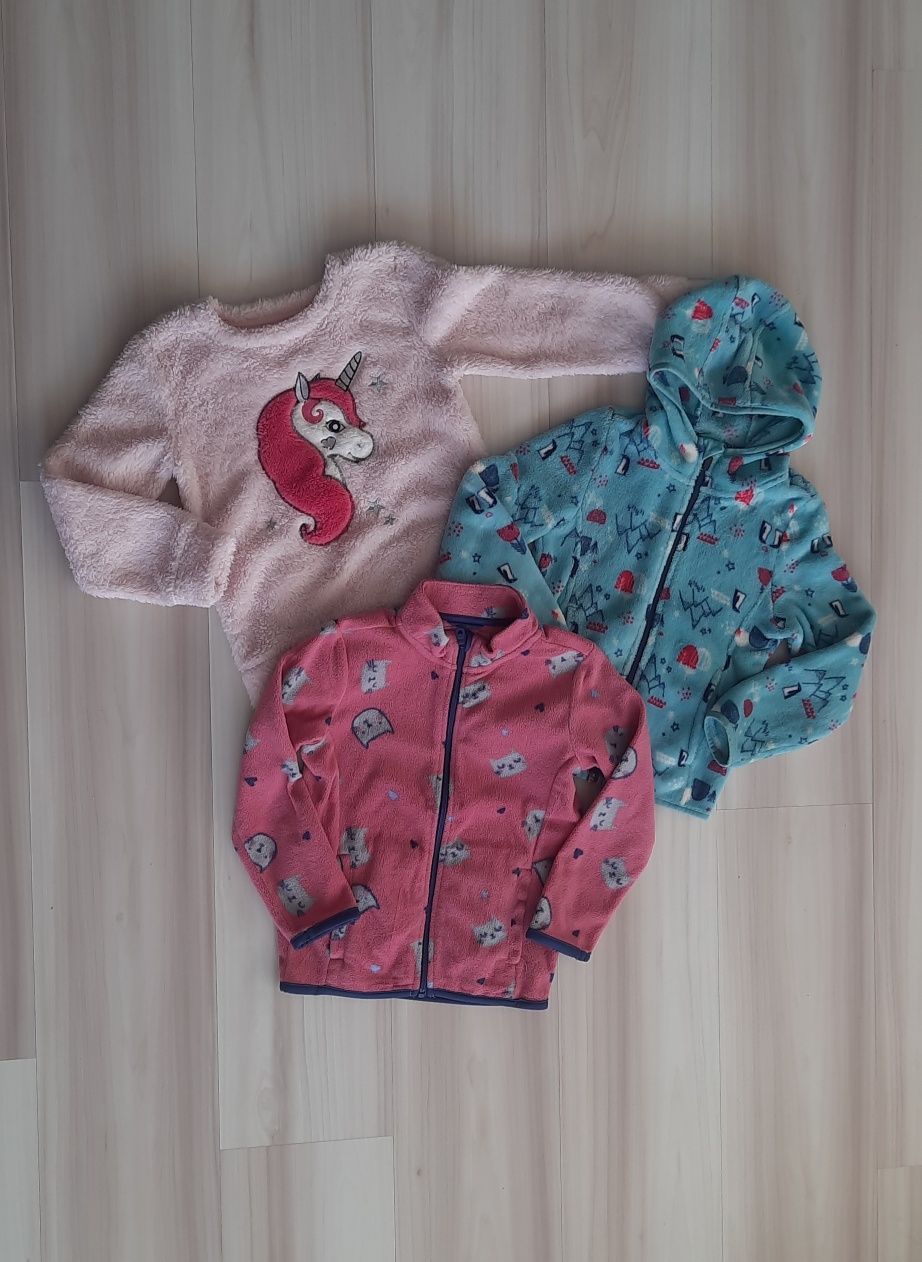 Zestaw 3szt: 1x sweter, 2x bluza r.110/116