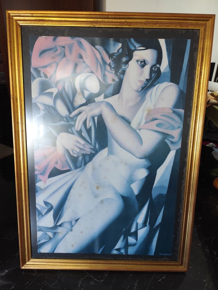 Quadro (serigrafia) de Gustav klimt c/moldura talha dourada